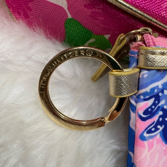 Lilly Pulitzer Cosmetic Bag Set - Pink and Blue Floral - Picture 3 of 10